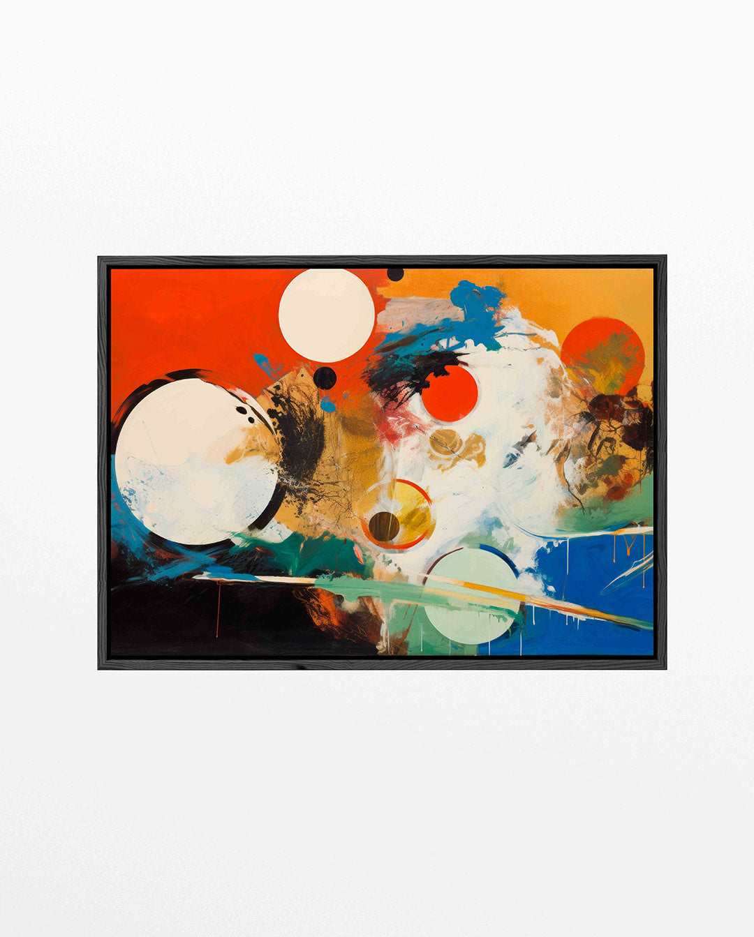Dynamische kleurenexplosie – Modern kunstwerk – liggend modern kunstwerk