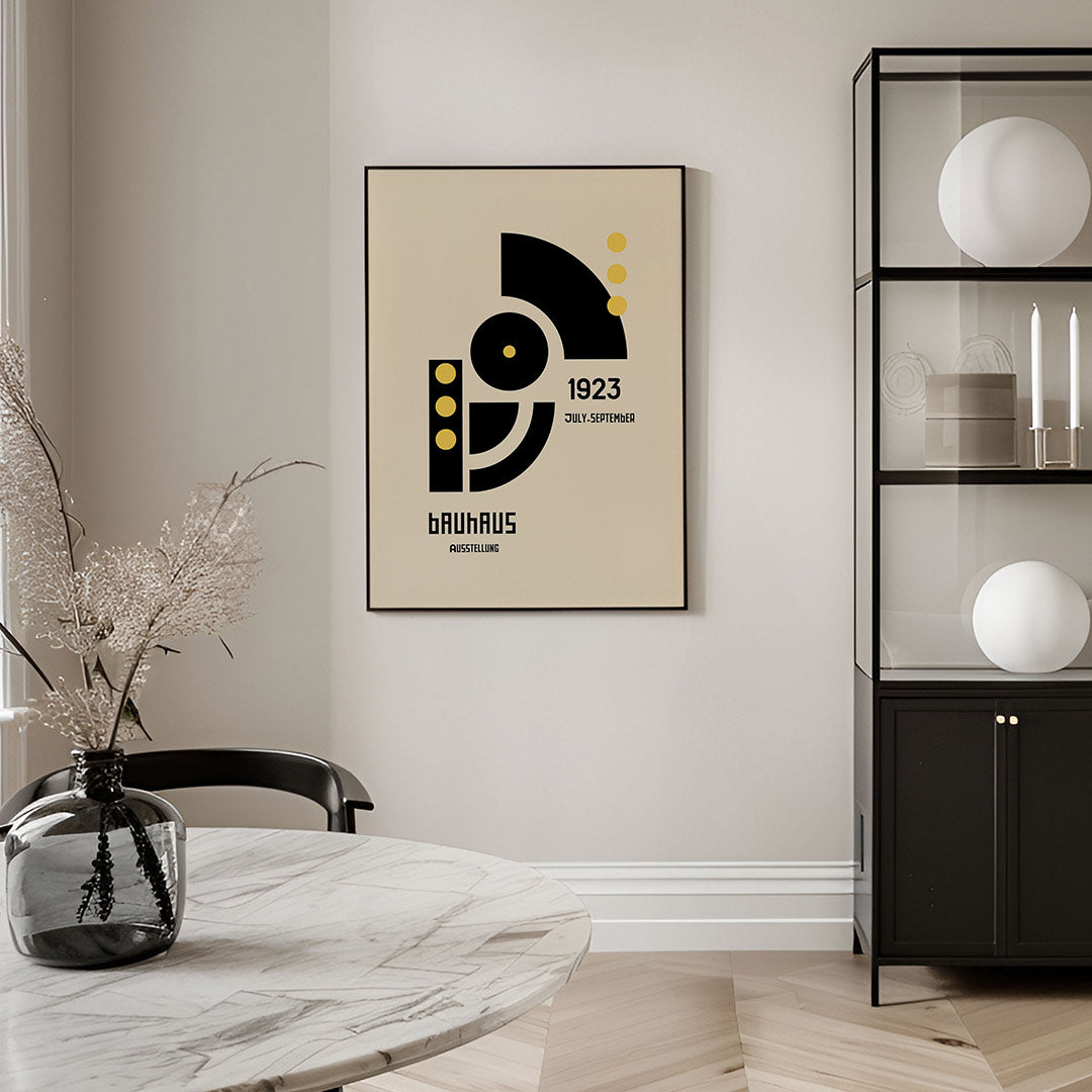 Vormen en vlakken – geometrische Bauhaus poster in staand formaat