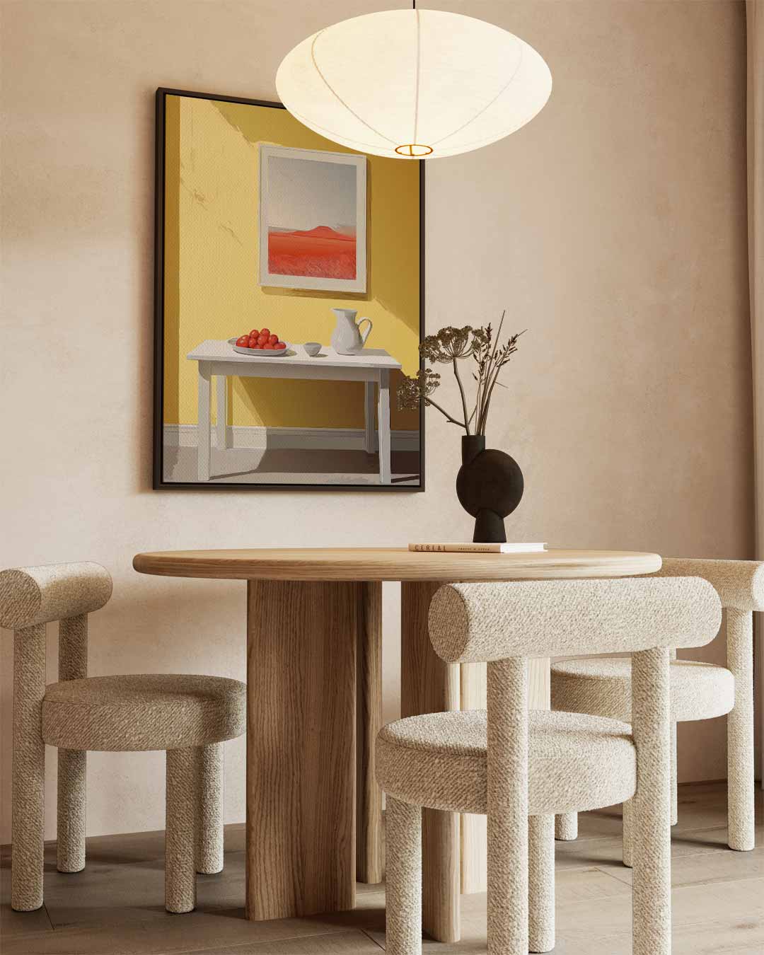 Zonovergoten Stil Leven – dibond wanddecoratie in staand formaat