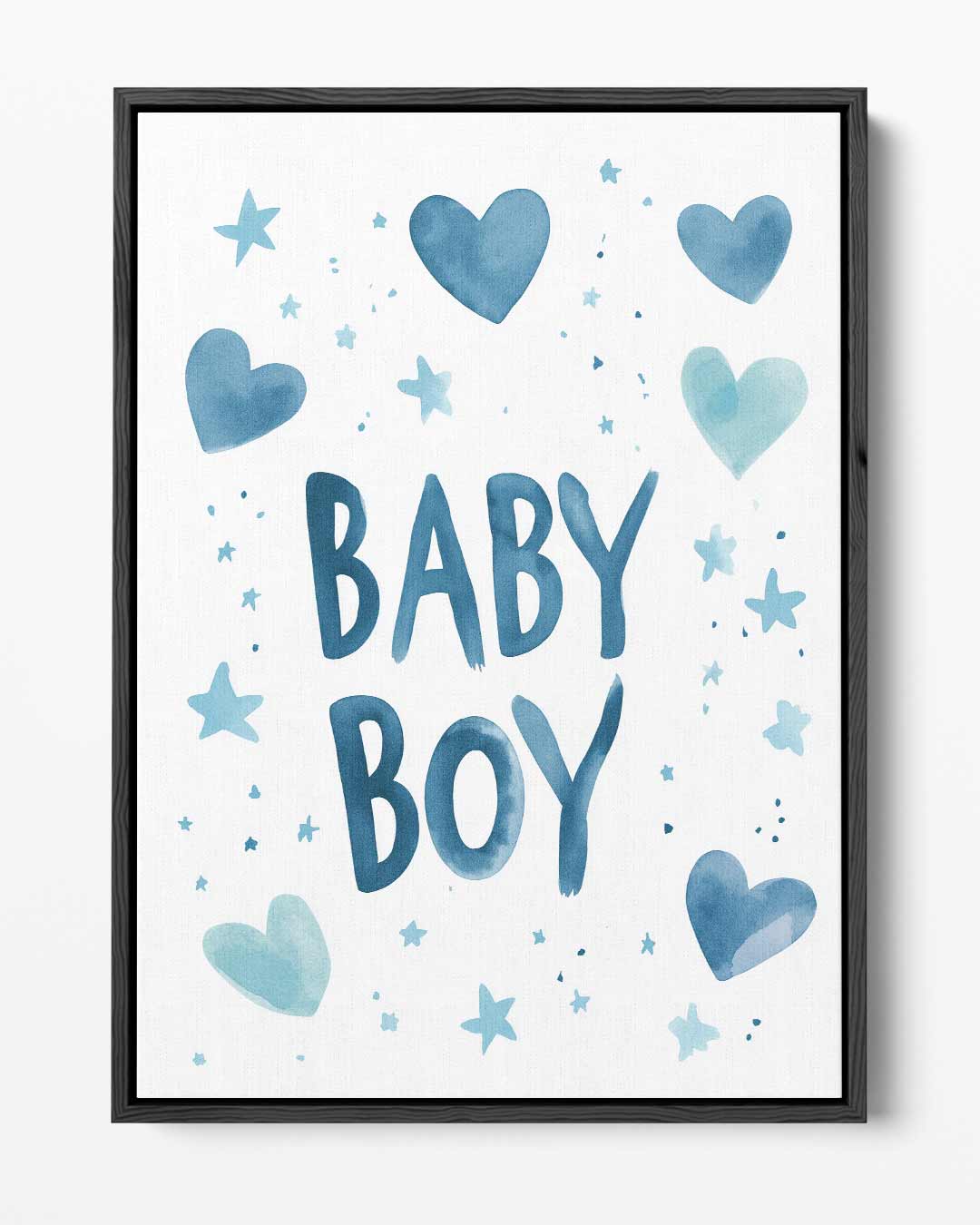 Baby Boy Waterverf Poster – portret kunstwerk als wanddecoratie
