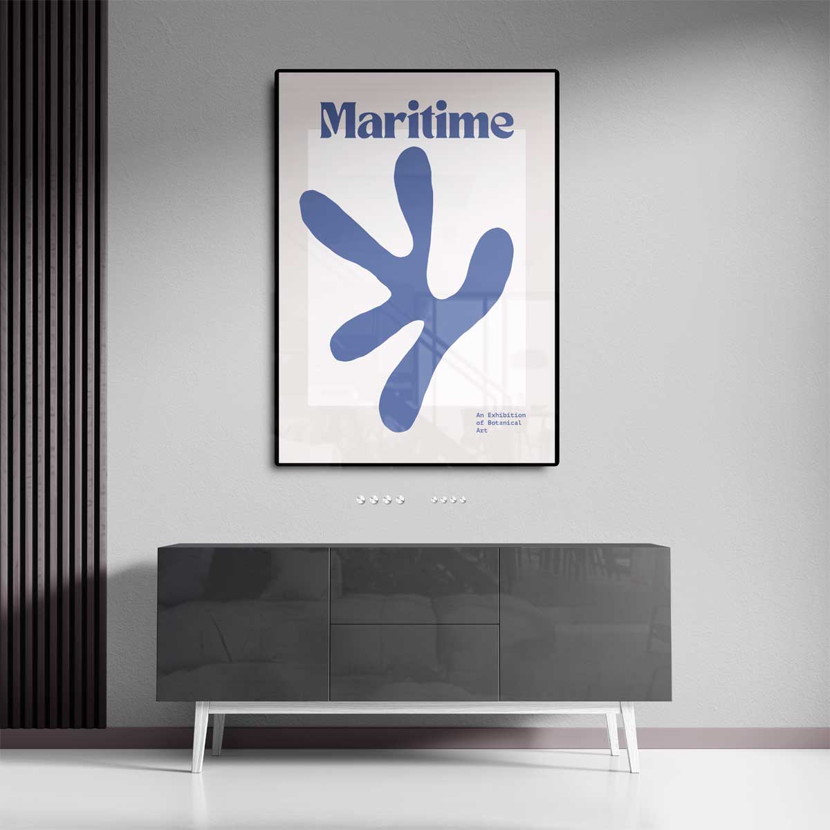 Maritieme Abstractie – canvas wanddecoratie in portret formaat