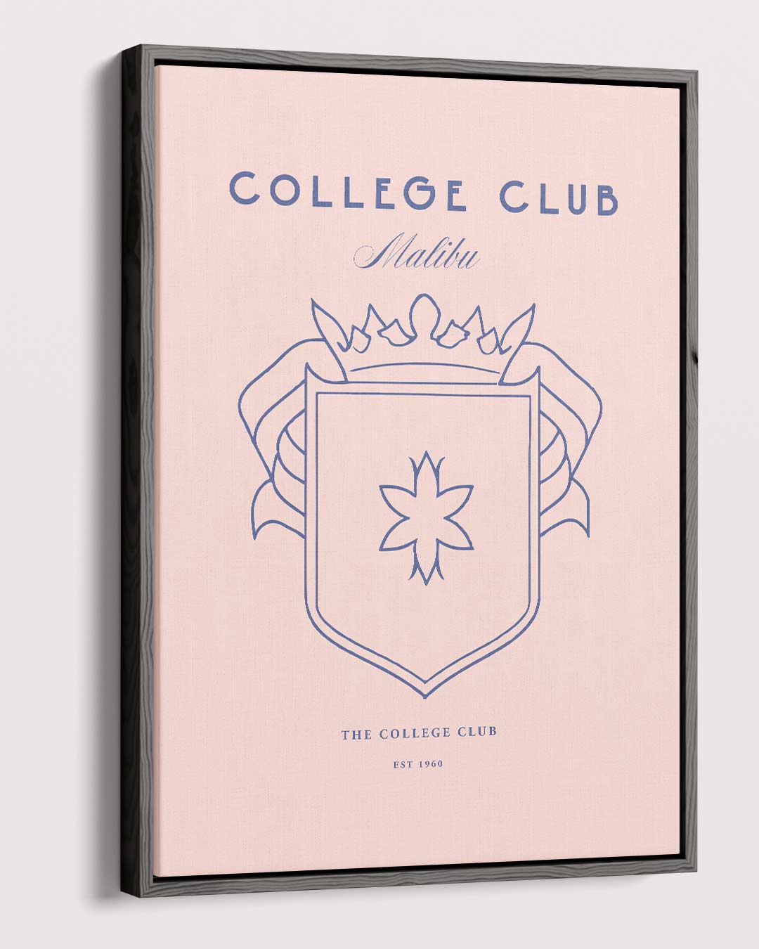 Elegante College Club Wapenschild Poster – canvas wanddecoratie in portret formaat