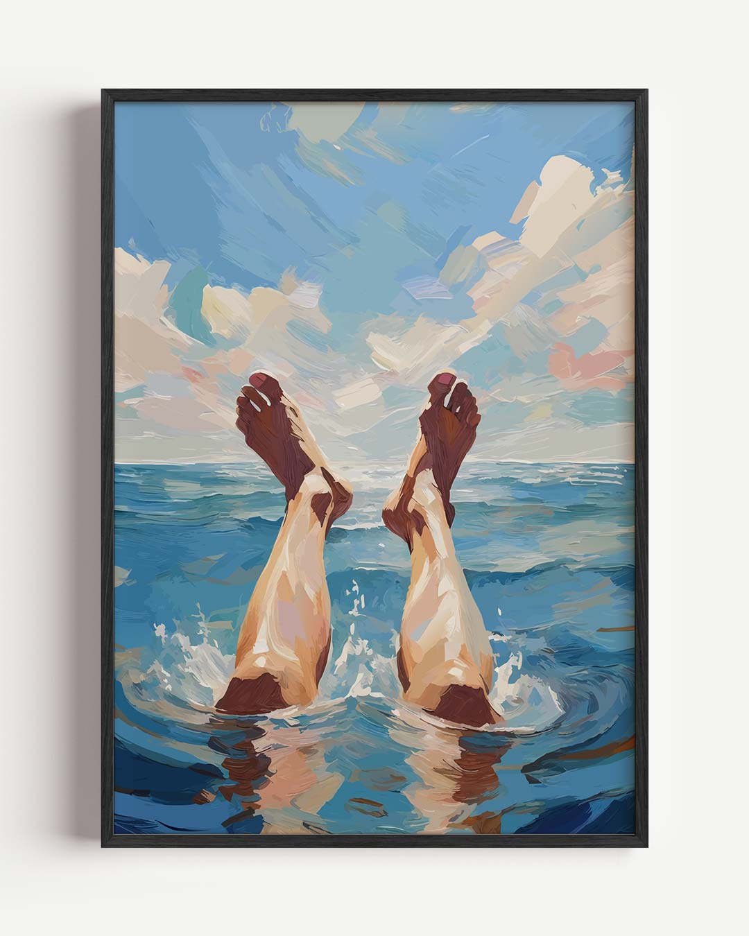 Stranddagdromen – zomer portret poster als wanddecoratie
