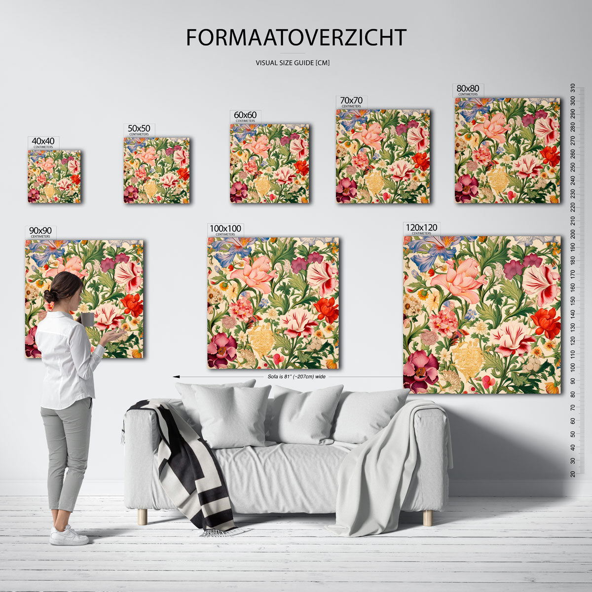 Bloemenpracht – tropische wandkunst als vierkante poster
