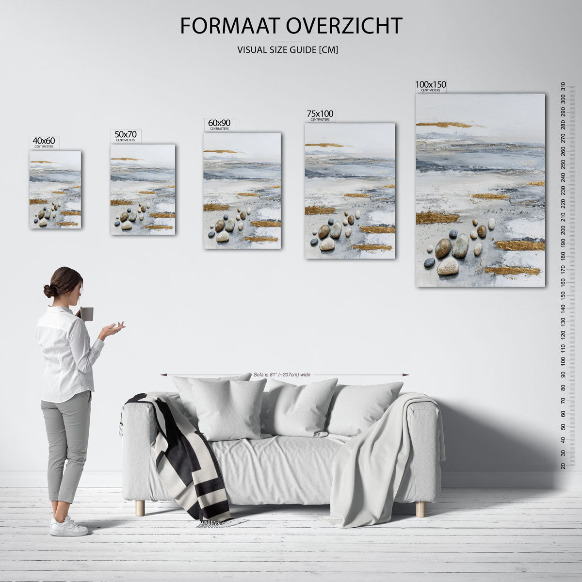 Rustige kustlijn – staande wanddecoratie van WallArtistic
