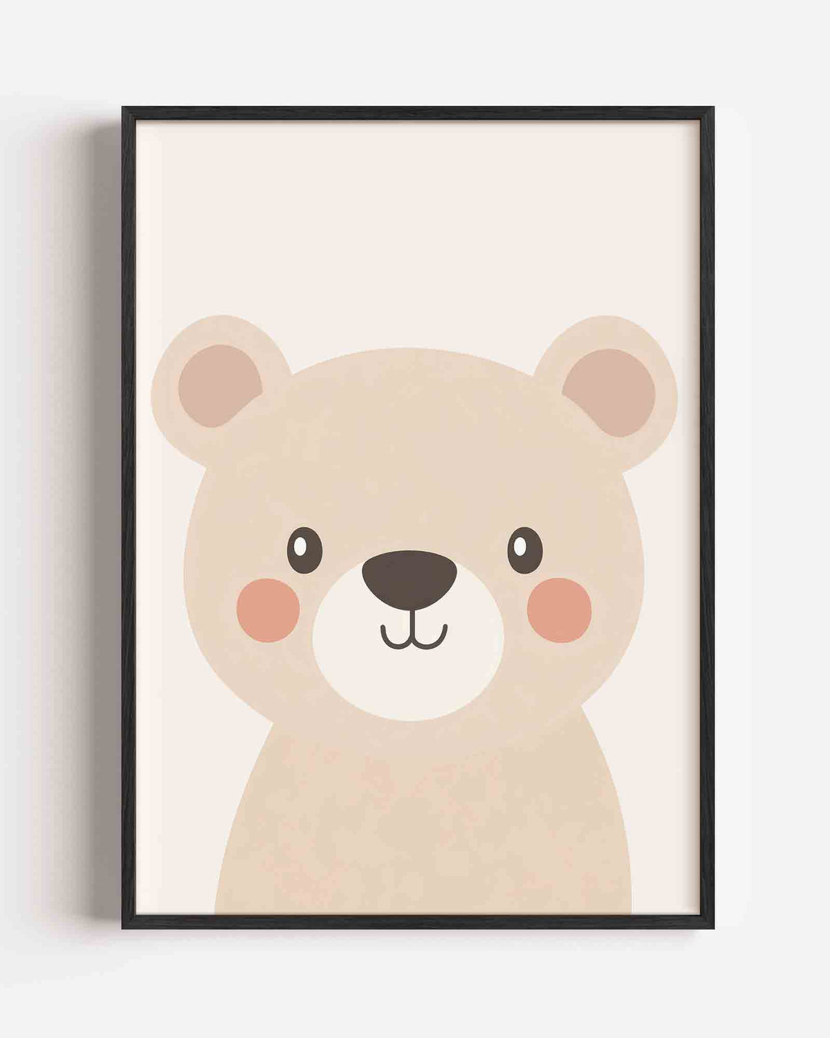 Beige beer – kids portret poster als wanddecoratie