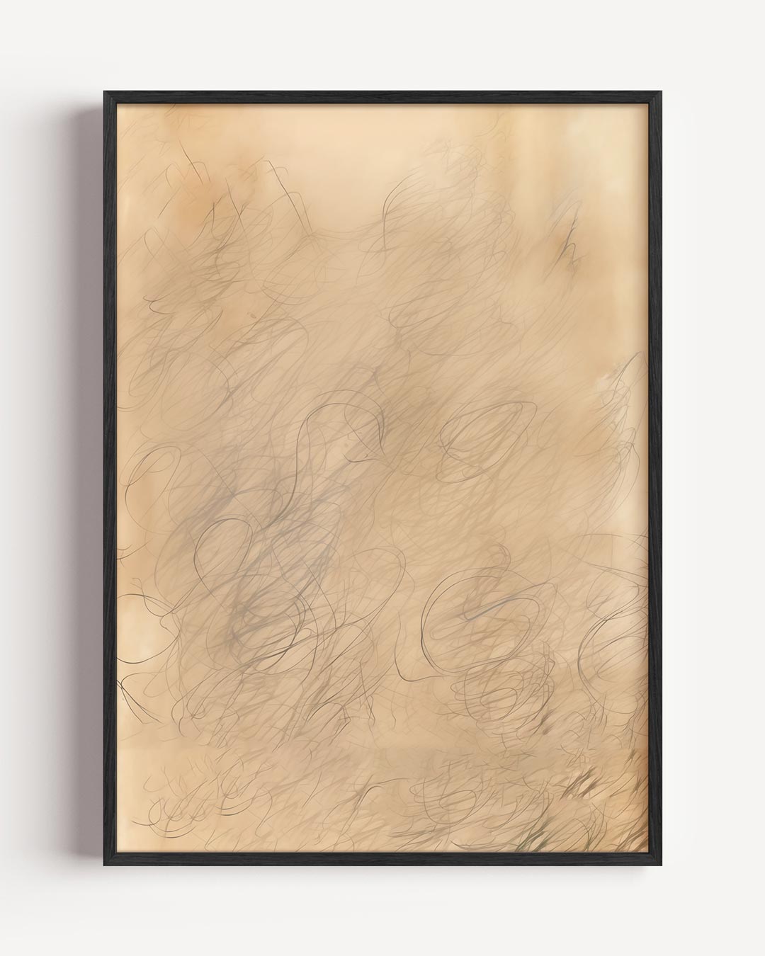 Abstracte Beige Droom – elegante portret poster als wanddecoratie