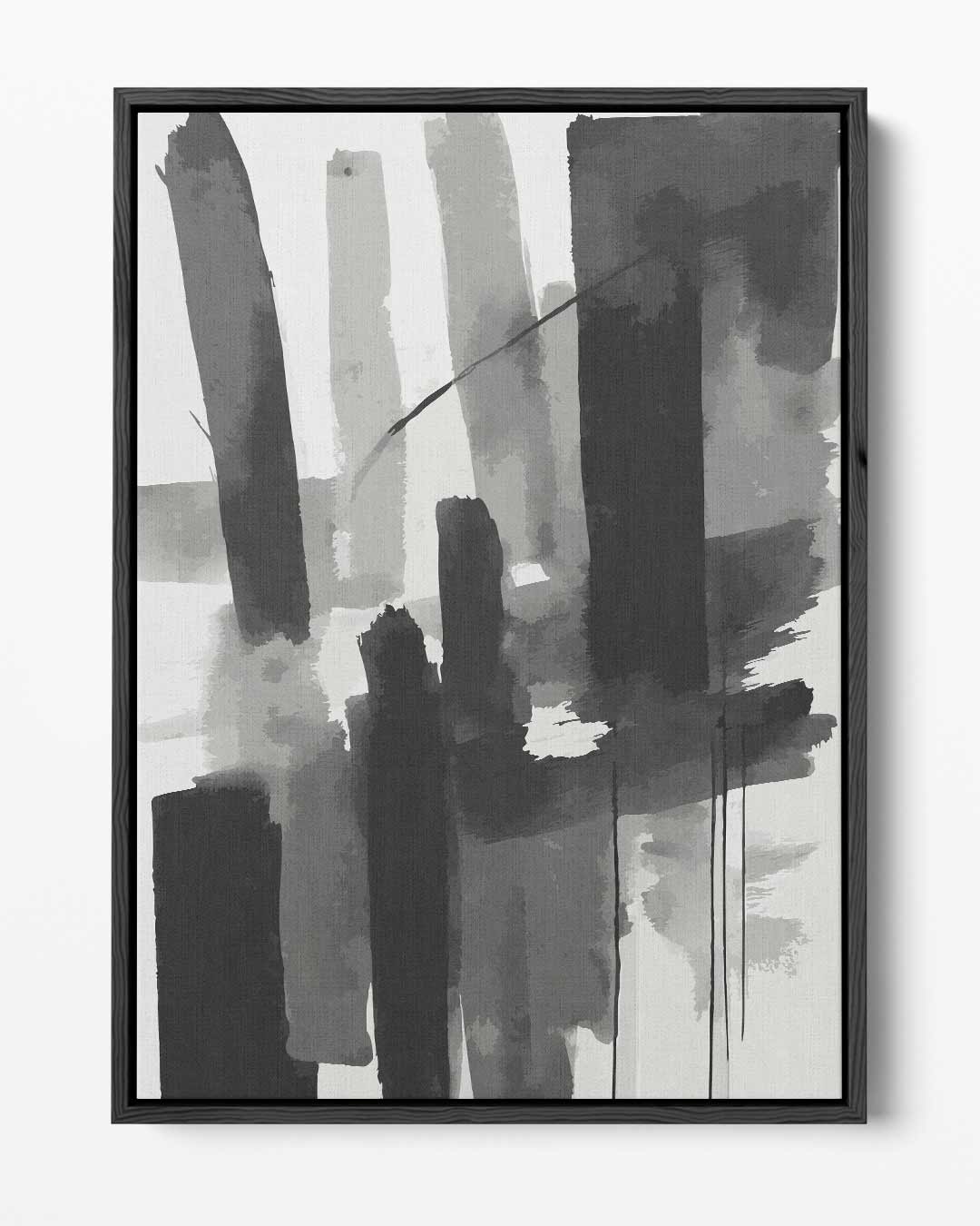 Moderne Sluier van Zwart & Wit – portret kunstwerk als wanddecoratie