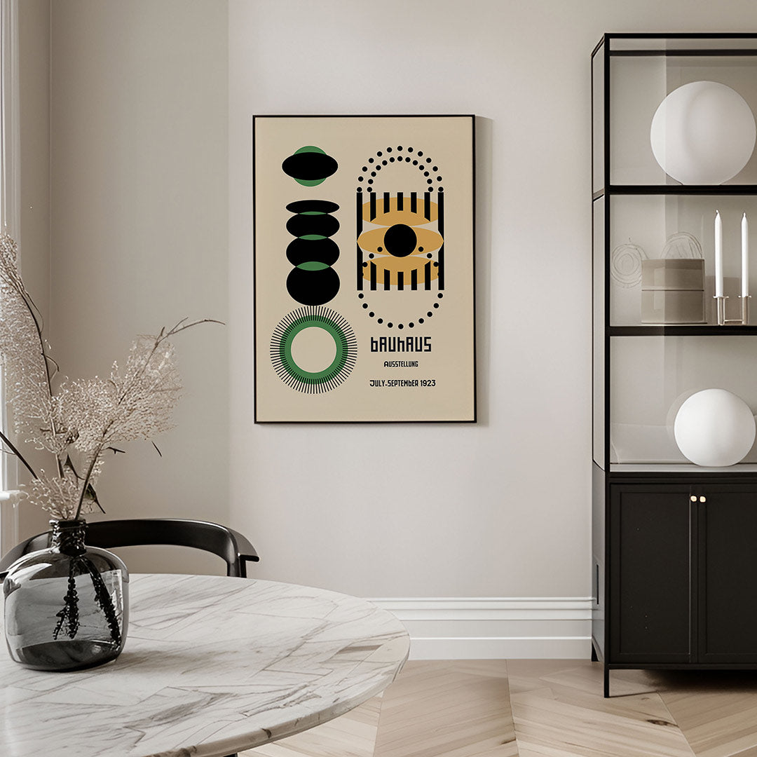 Vorm en balans – geometrische Bauhaus poster in staand formaat
