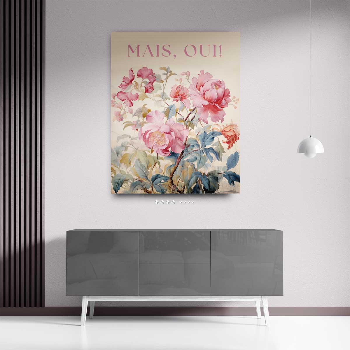 Mais, Oui! - Bloemenpracht in Pastel – plexiglas kunstwerk als wanddecoratie