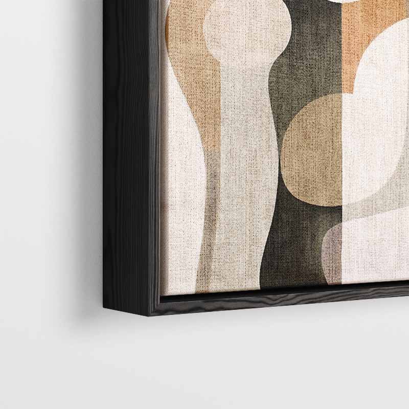Abstracte Elegantie in Aardetinten – plexiglas kunstwerk als wanddecoratie