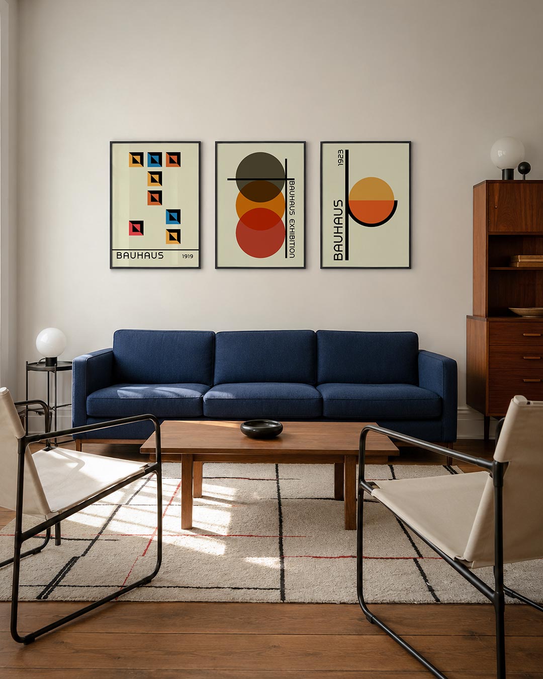 Kleurrijke vlakken driedelige posterset – deze posterset in drie delen toont een speelse ordening van vierkante kleurvlakken.
