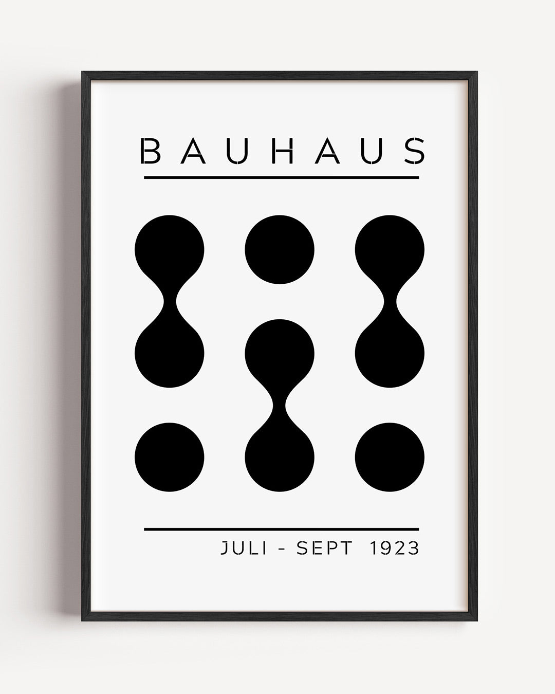 Vorm en balans – staande Bauhaus poster als wanddecoratie