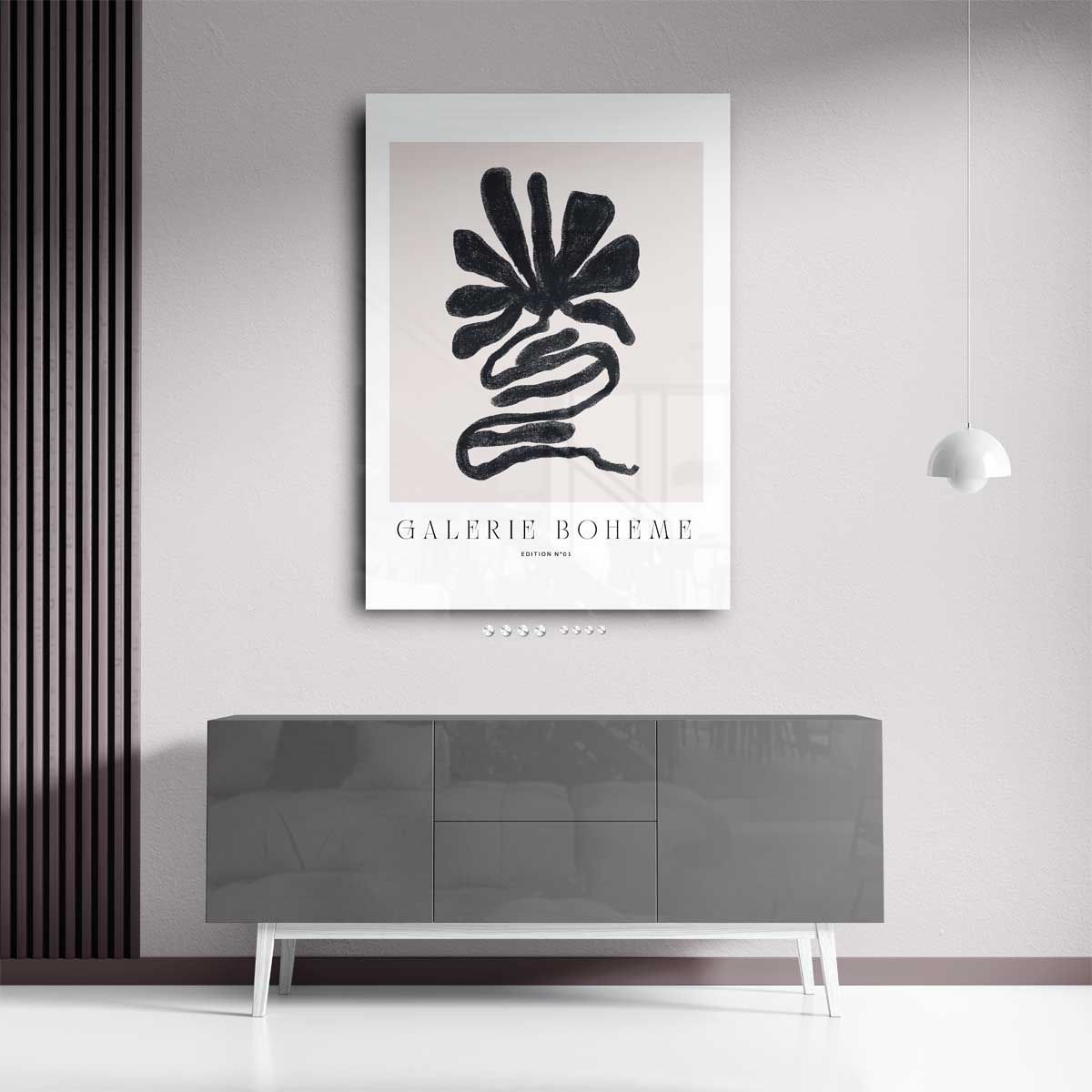 Abstracte Bloemvorm – staand kunstwerk voor modern interieur