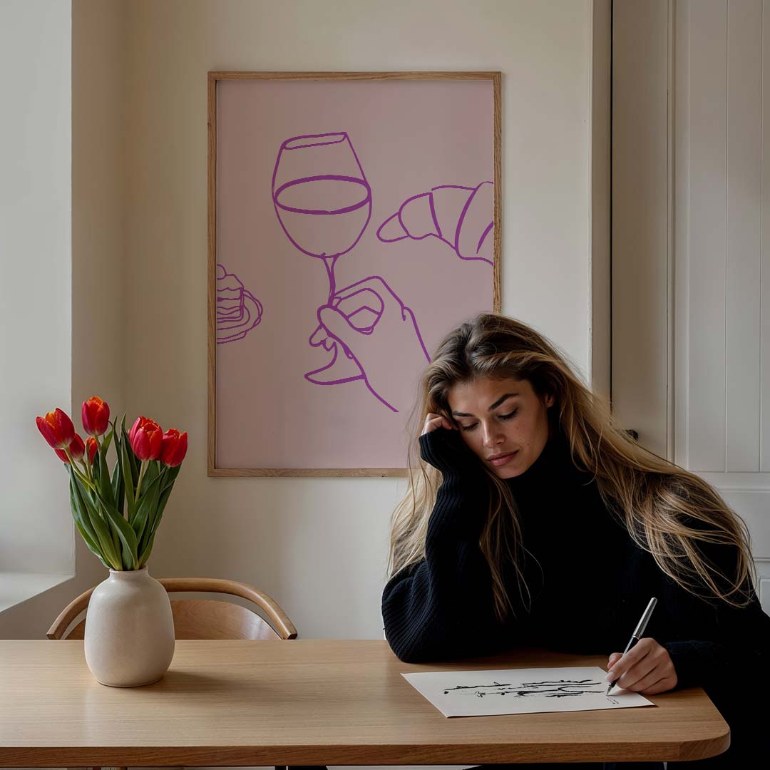 Stijlvolle Eetsensaties – culinaire wandkunst als portret poster