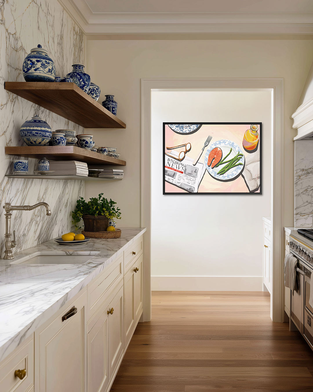 Eettafel compositie – alternatieve weergave van het kunstwerk