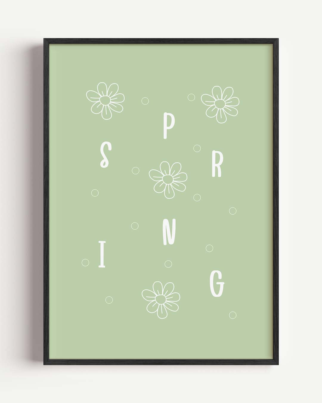 Vrolijke Lente Bloem – paas portret poster als wanddecoratie