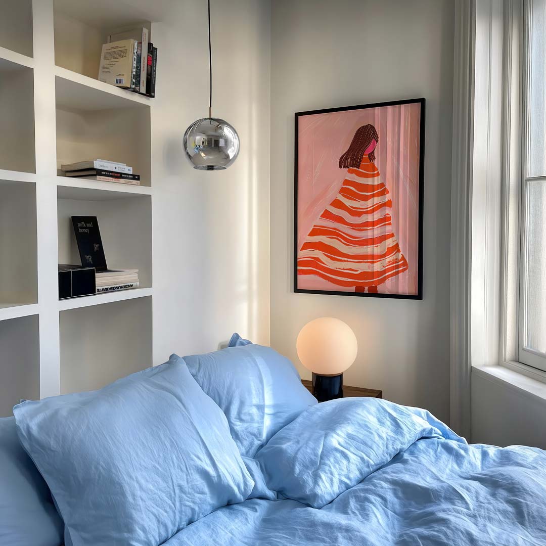 Stralende Vrouw in Kleurenpracht – vrouwelijk portret als moderne wandkunst