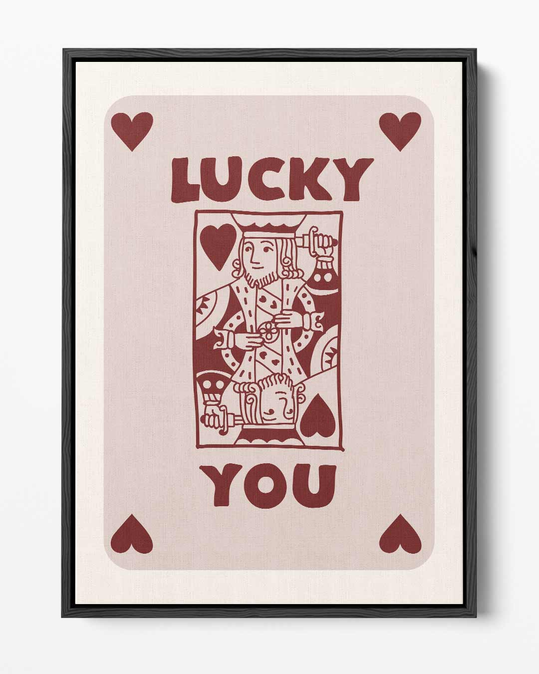 Lucky You Speelkaart Kunst – portret kunstwerk als wanddecoratie
