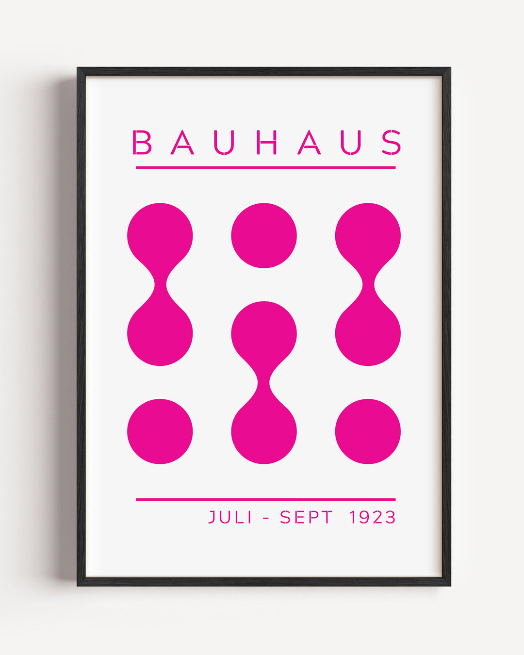 Vorm en ritme – staande Bauhaus poster als wanddecoratie