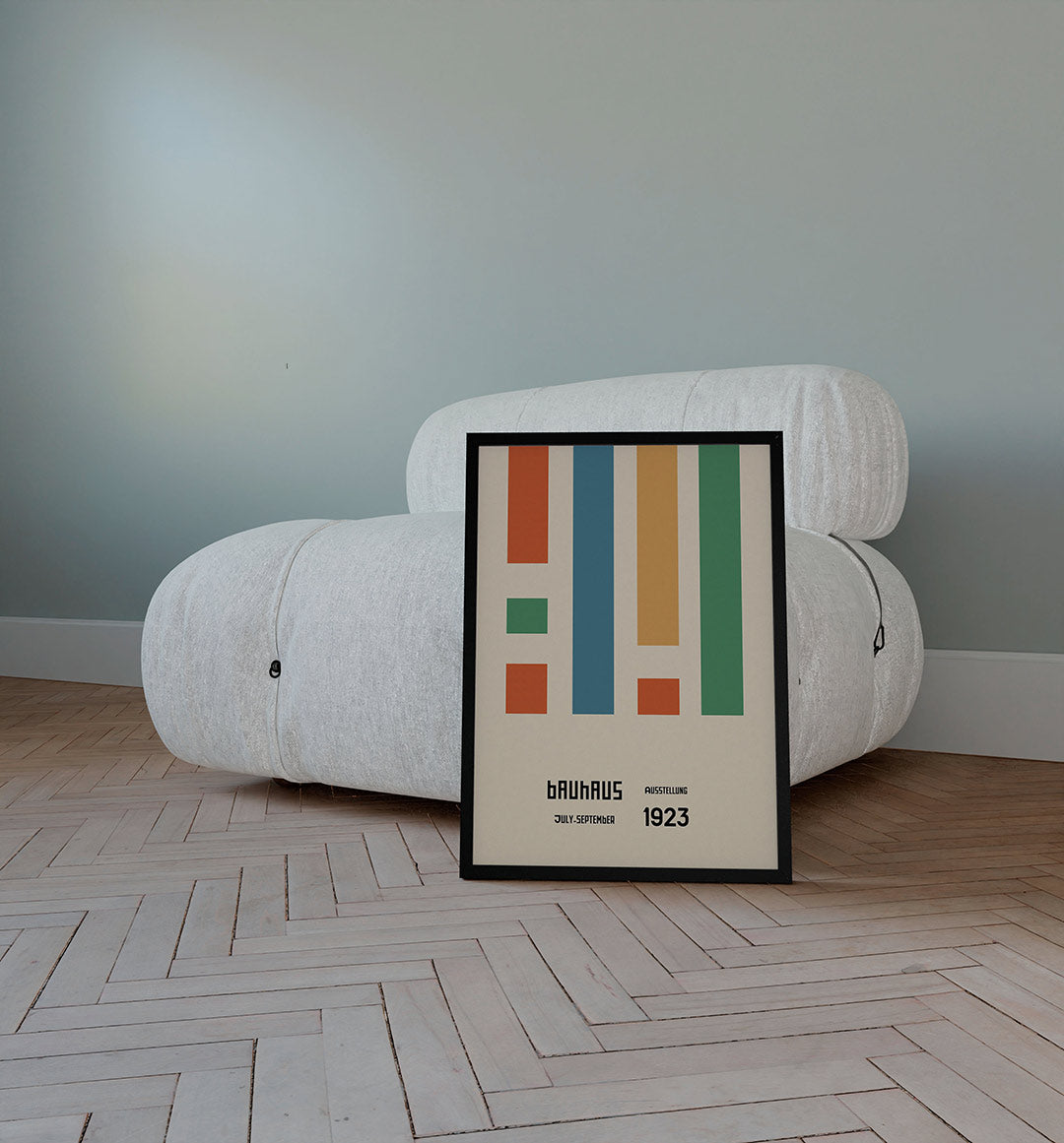 Vorm en kleur – staande Bauhaus poster voor aan de muur