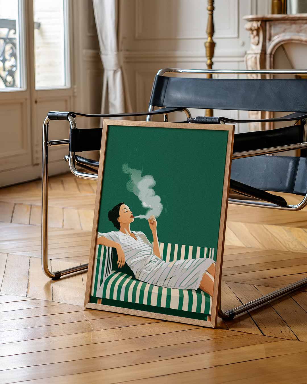 Chill op de Bank – zomerse wandkunst als portret poster