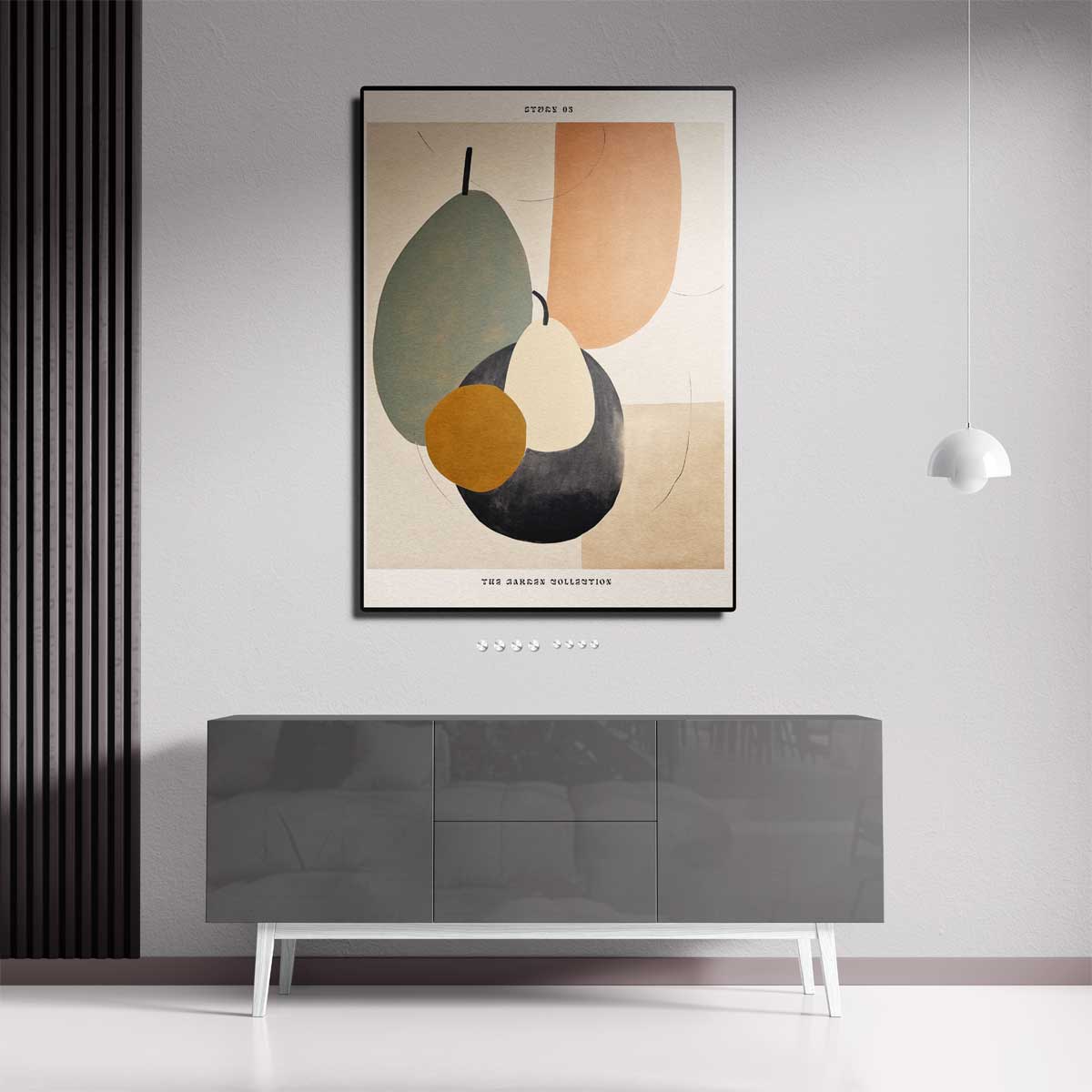 Abstracte Tuinvorm Studie 05 – dibond kunstwerk als wanddecoratie