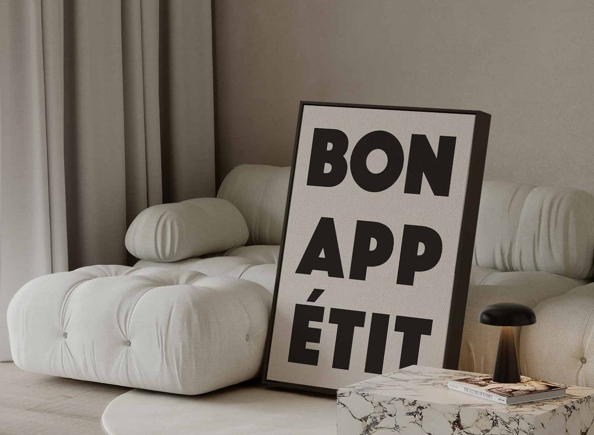 Bon Appétit Typografie Poster – portret kunstwerk als wanddecoratie, afbeelding 13