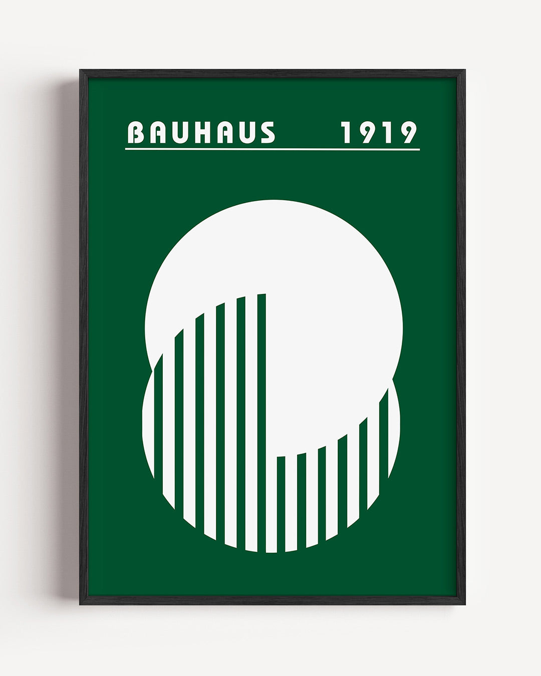 Cirkel en lijnen – staande Bauhaus poster als wanddecoratie