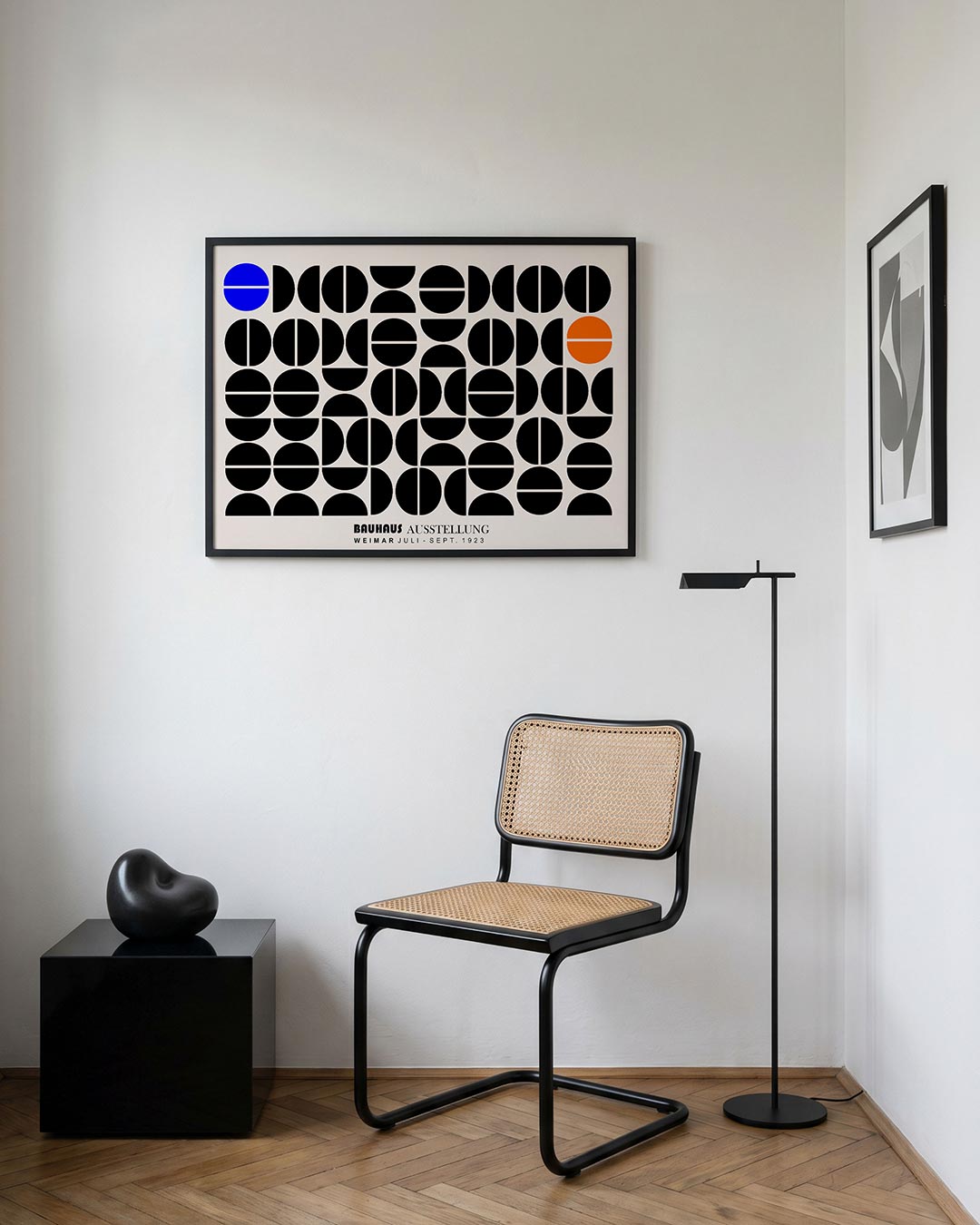 Vormritme en kleur – geometrische Bauhaus poster in liggend formaat