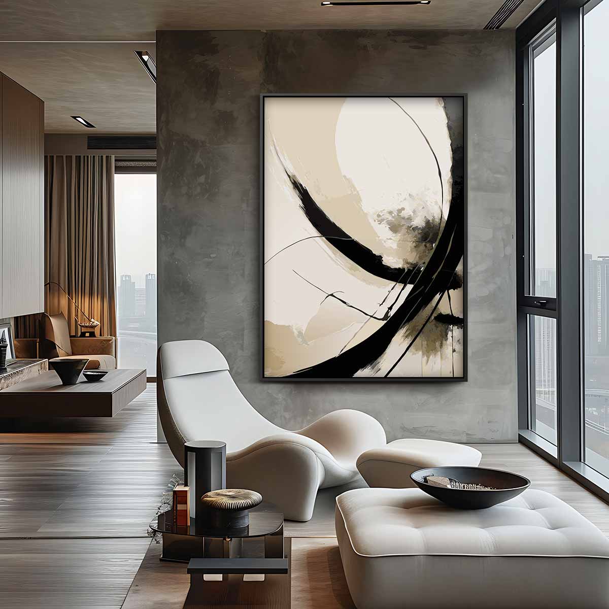Elegante Bewegingen – canvas wanddecoratie in portret formaat