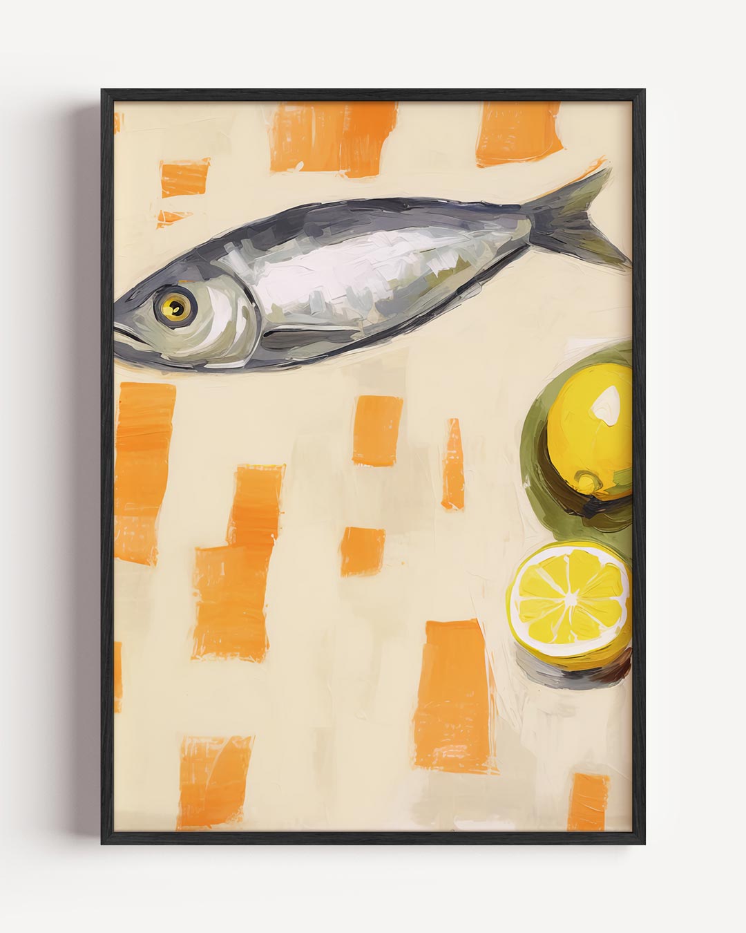 Frisse Vis Met Citroen Keukenposter – keuken portret poster als wanddecoratie