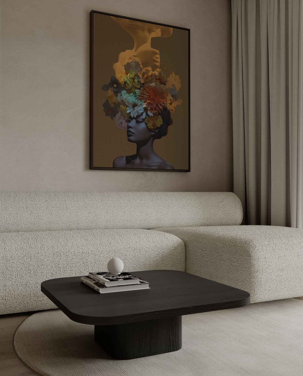 Bloemendroom Portret – canvas wanddecoratie in portret formaat
