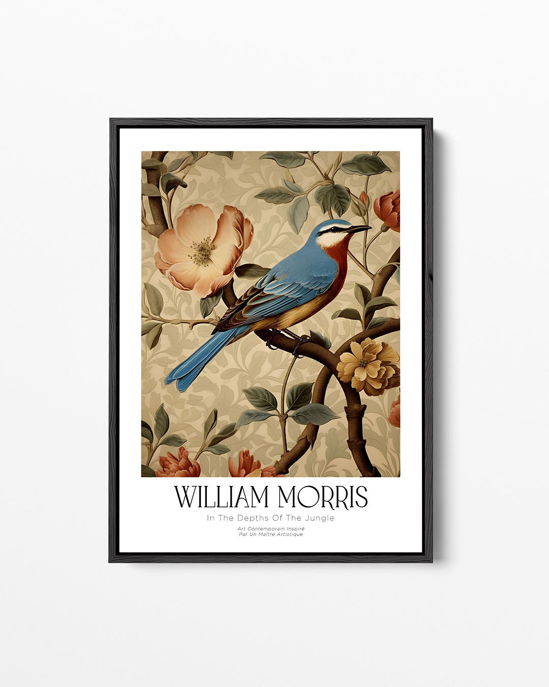 Vogel en bloemen – staand wanddecoratie kunstwerk