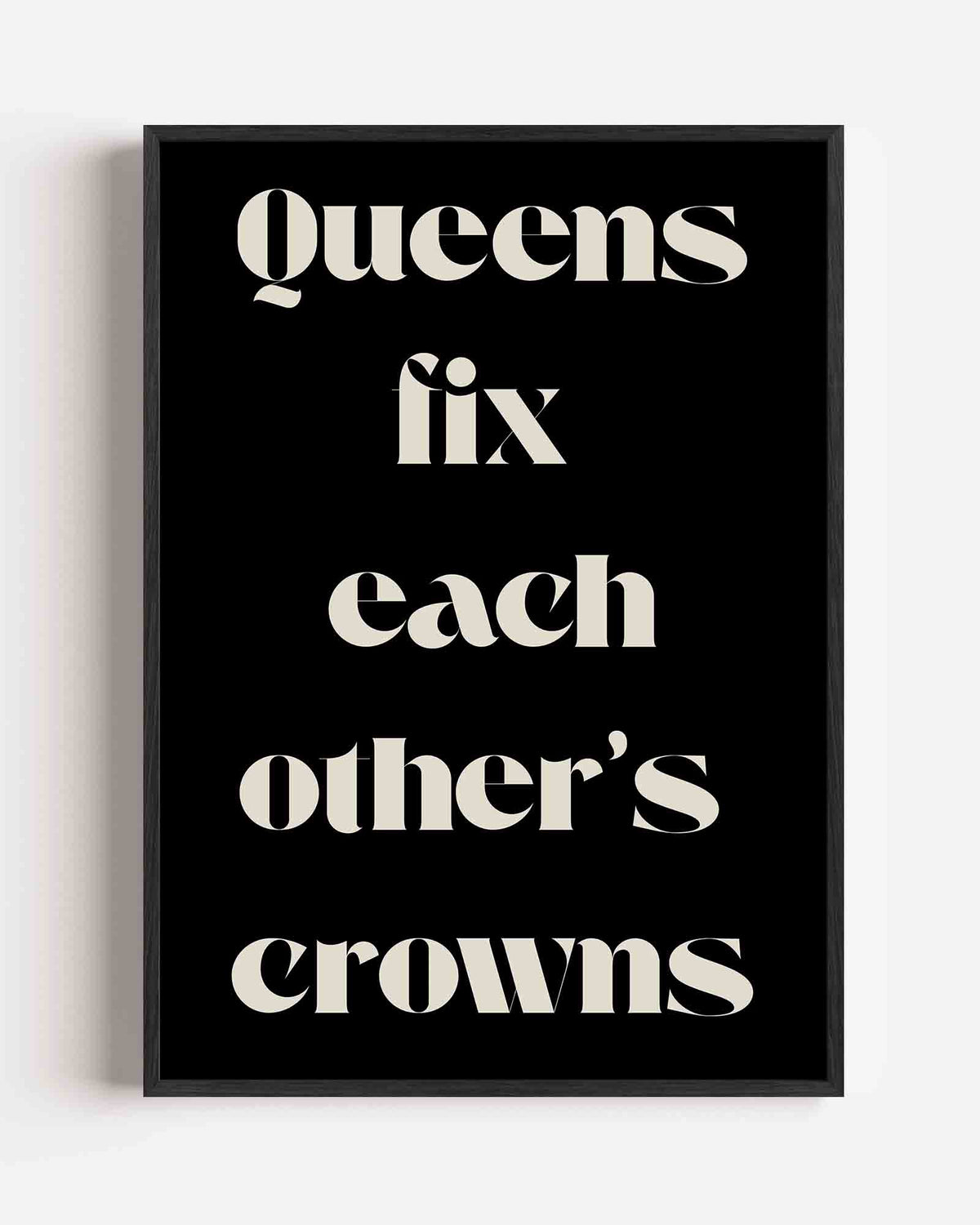 Queens fix each other's crowns – Pop Art portret poster als wanddecoratie