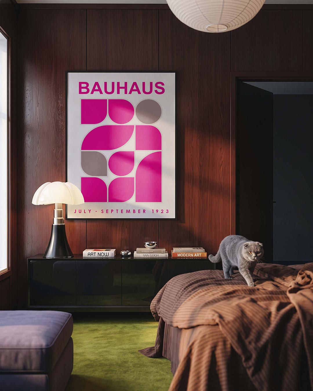 – geometrische Bauhaus poster in staand formaat