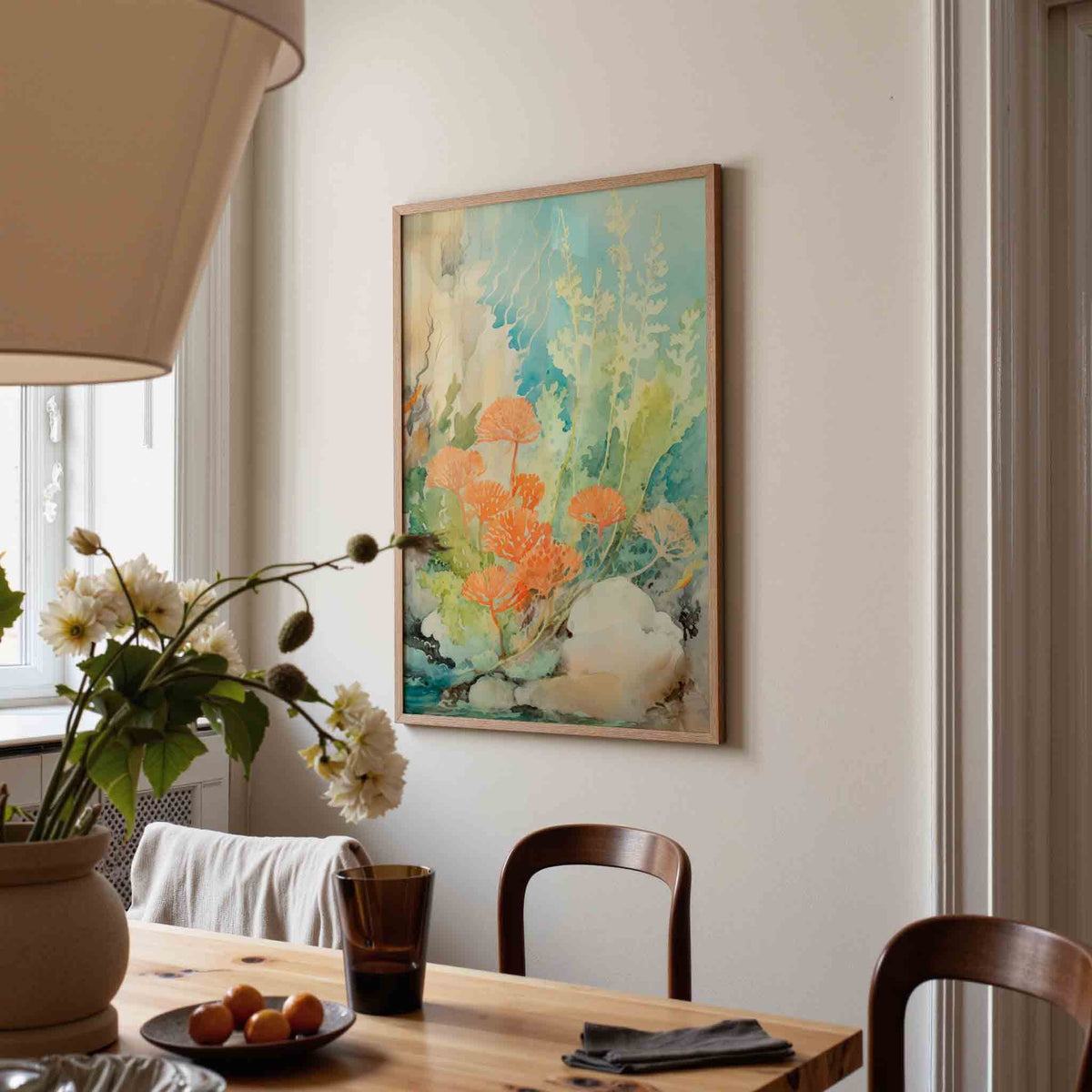 Onderwaterlandschap – kunst en design poster in portret formaat