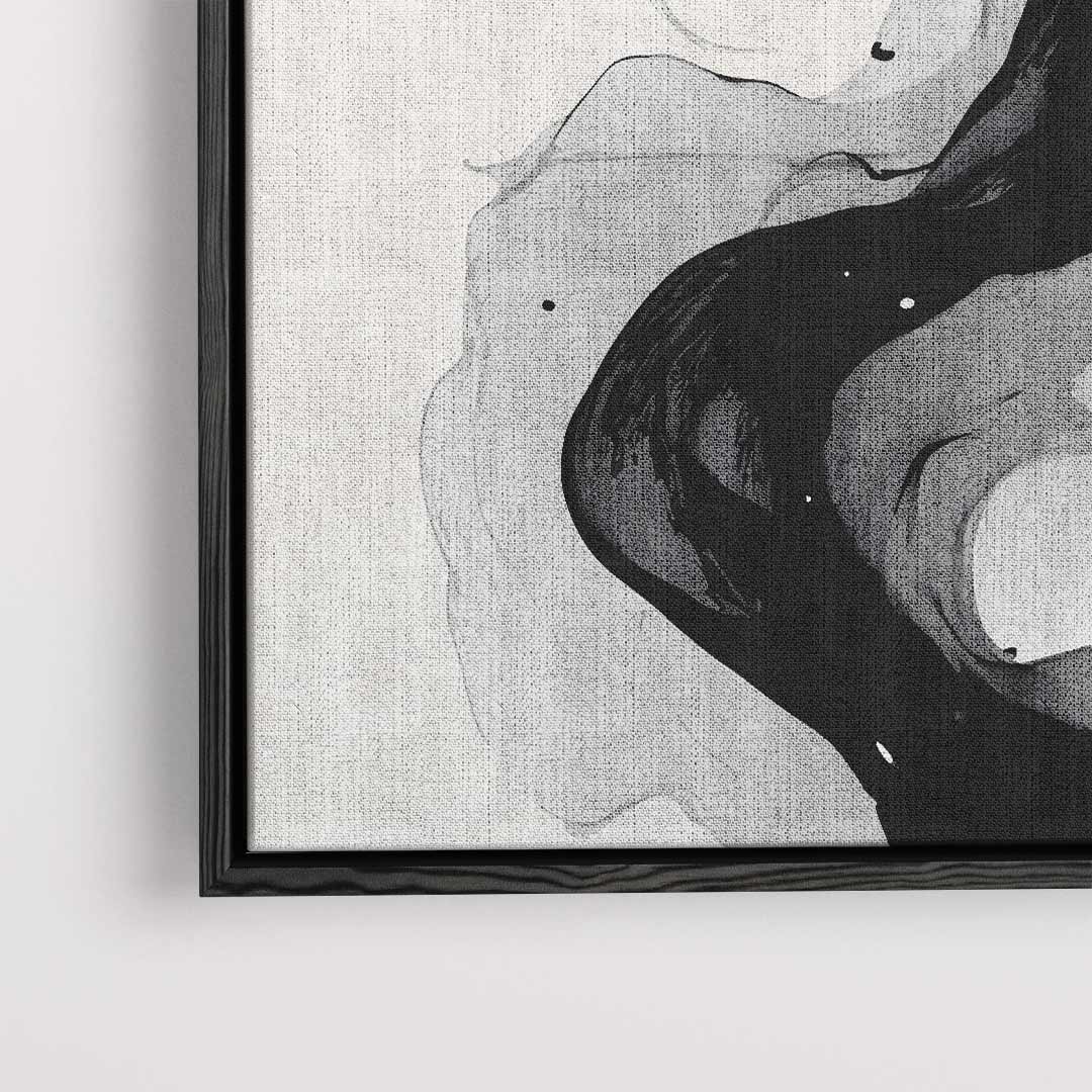 Stromende Zwart-Wit Golf – dibond kunstwerk als wanddecoratie