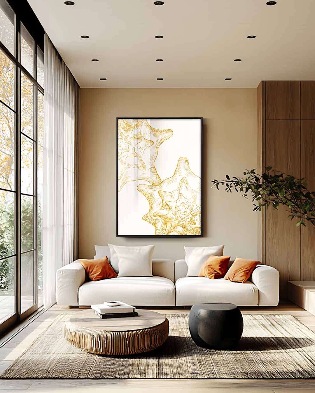 Sterrenpatroon Illustratie – staand kunstwerk voor modern interieur