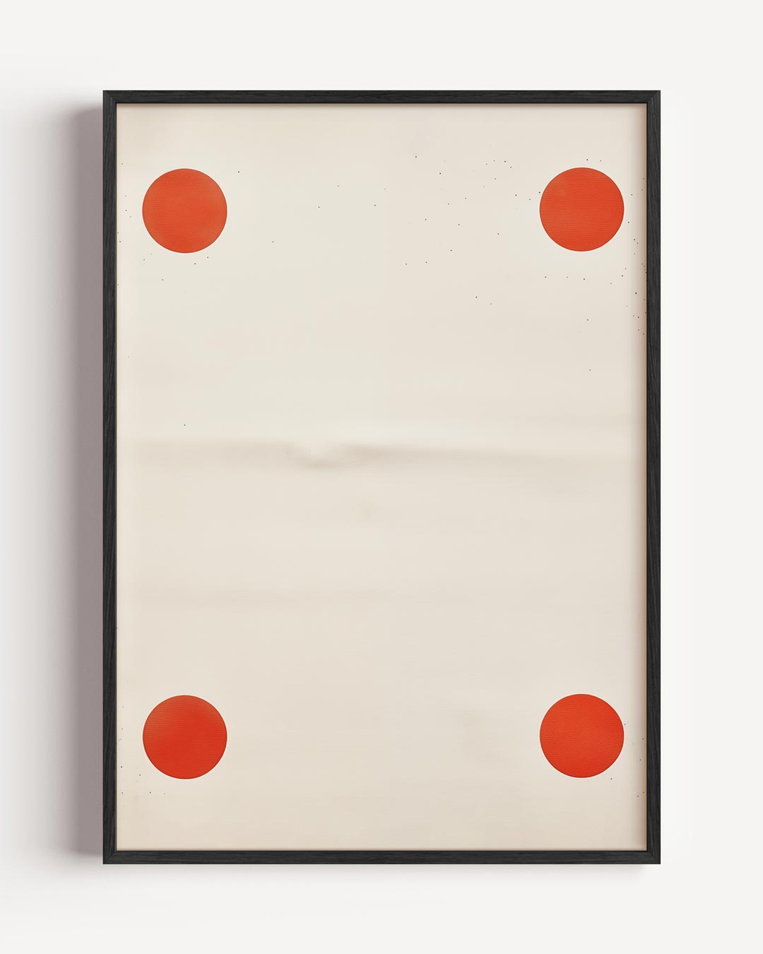 Minimalistische Rode Cirkel Kunstposter – abstracte portret poster als wanddecoratie