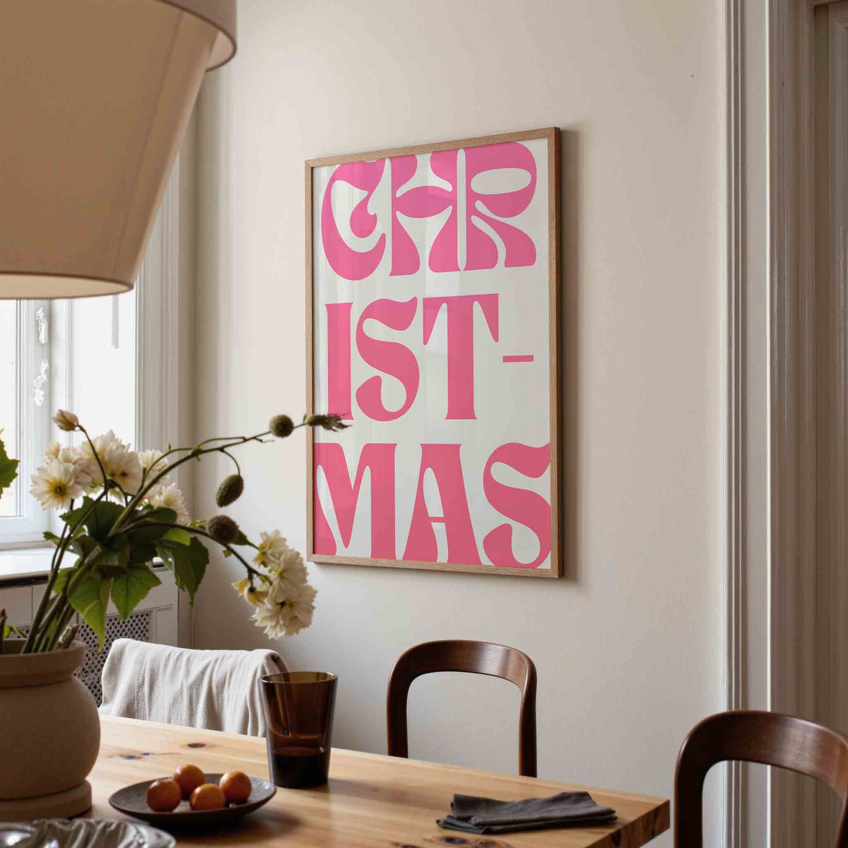 Christmas typografie – kerstposter in staand formaat