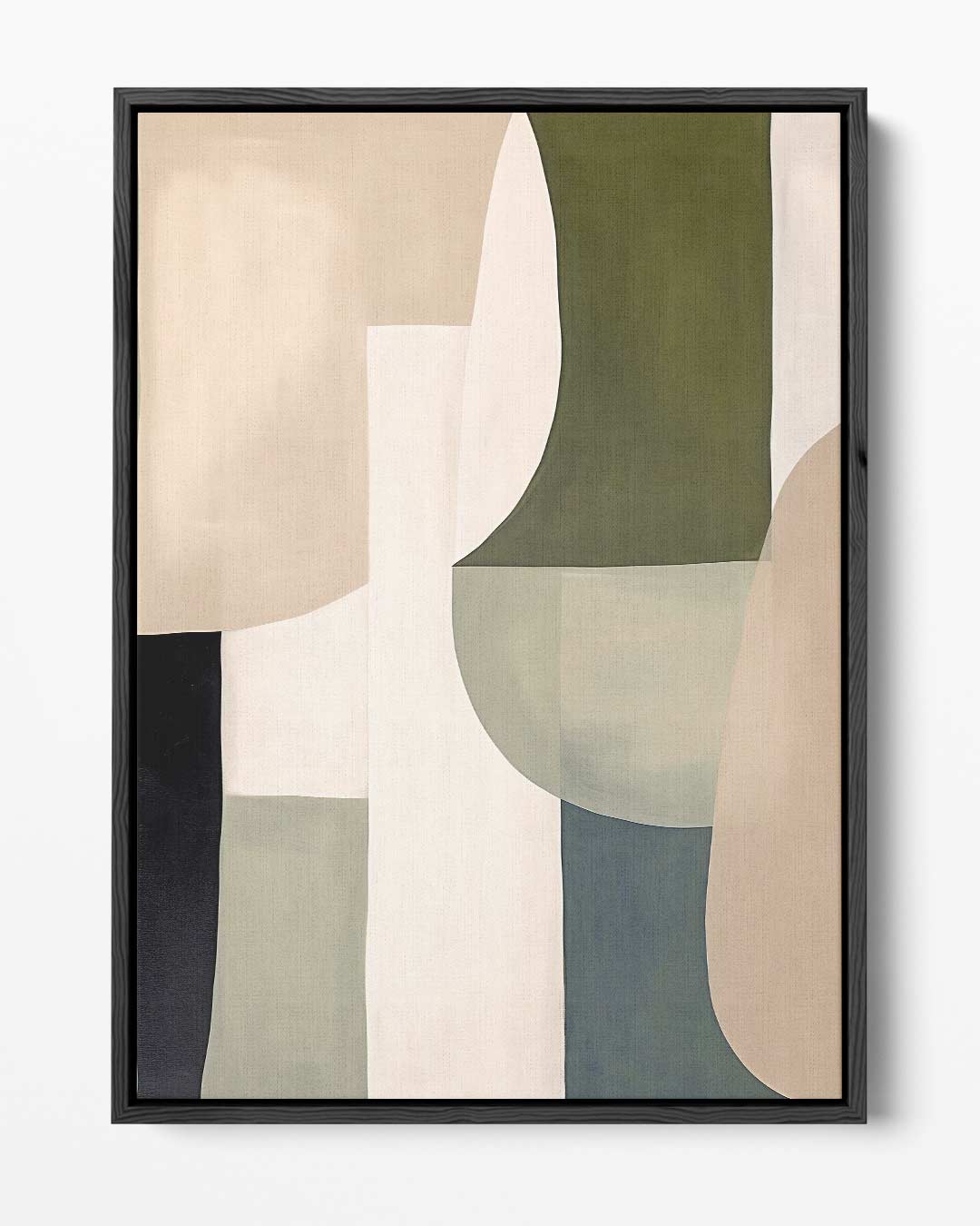 Abstracte Harmonie in Aardetinten – portret kunstwerk als wanddecoratie