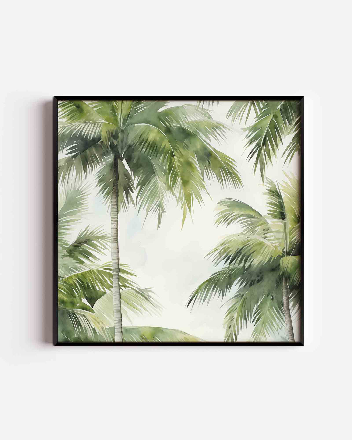 Palmboom bladeren – jungle vierkante poster als wanddecoratie
