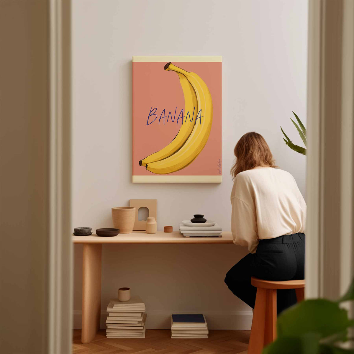 Bananen – plexiglas wanddecoratie in portret formaat
