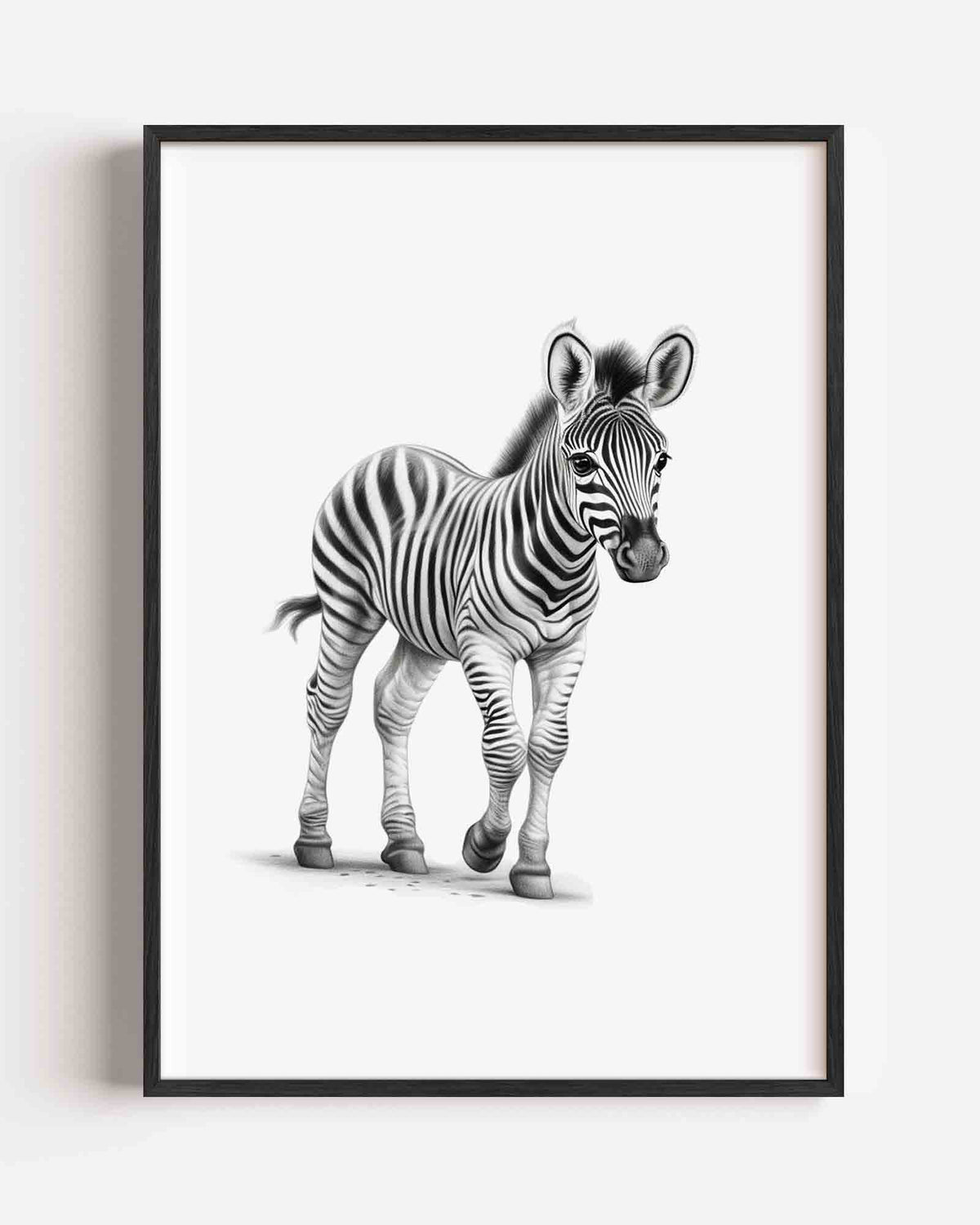 Zebra – dieren portret poster als wanddecoratie