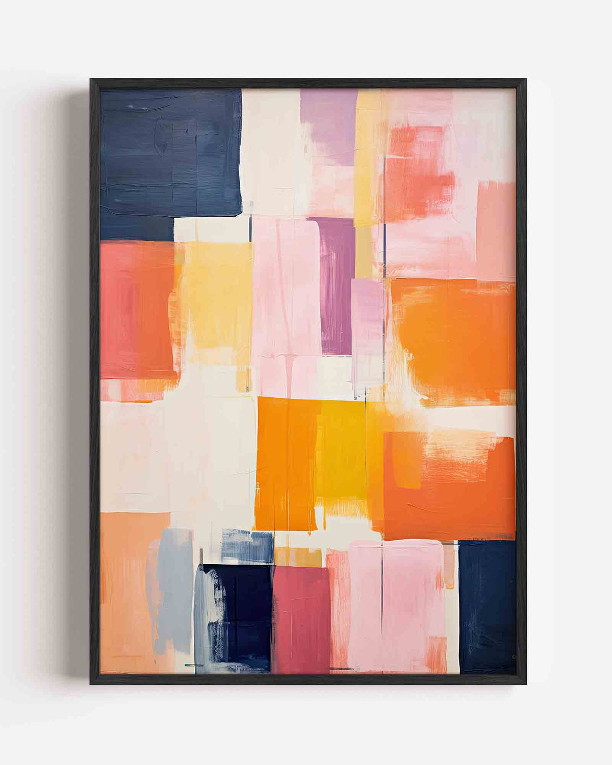 Abstracte kleurrijke vlakken – kleurrijke illustratie portret poster als wanddecoratie