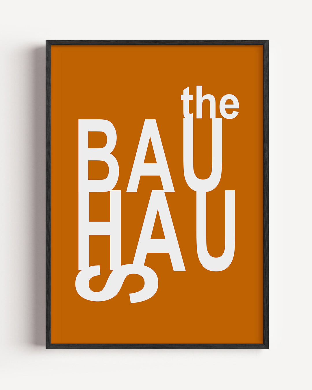 Typografisch spel – staande Bauhaus poster als wanddecoratie