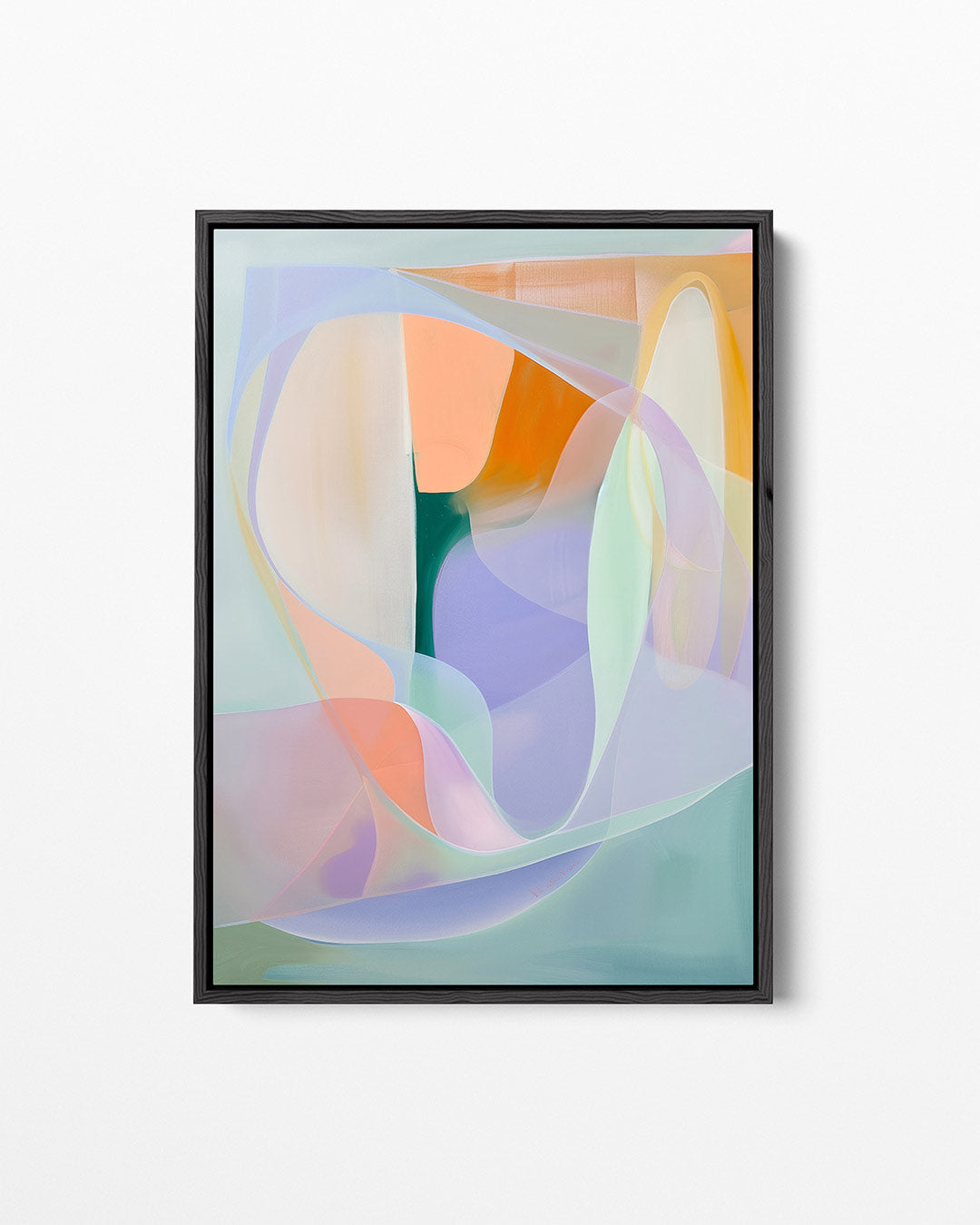 Vloeiende kleurvlakken – staand wanddecoratie kunstwerk