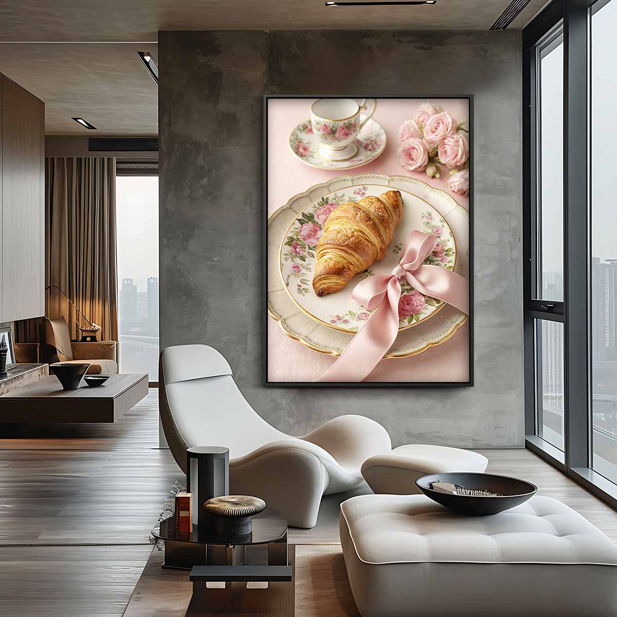 Elegant Ontbijt Sfeerbeeld – staand kunstwerk voor modern interieur