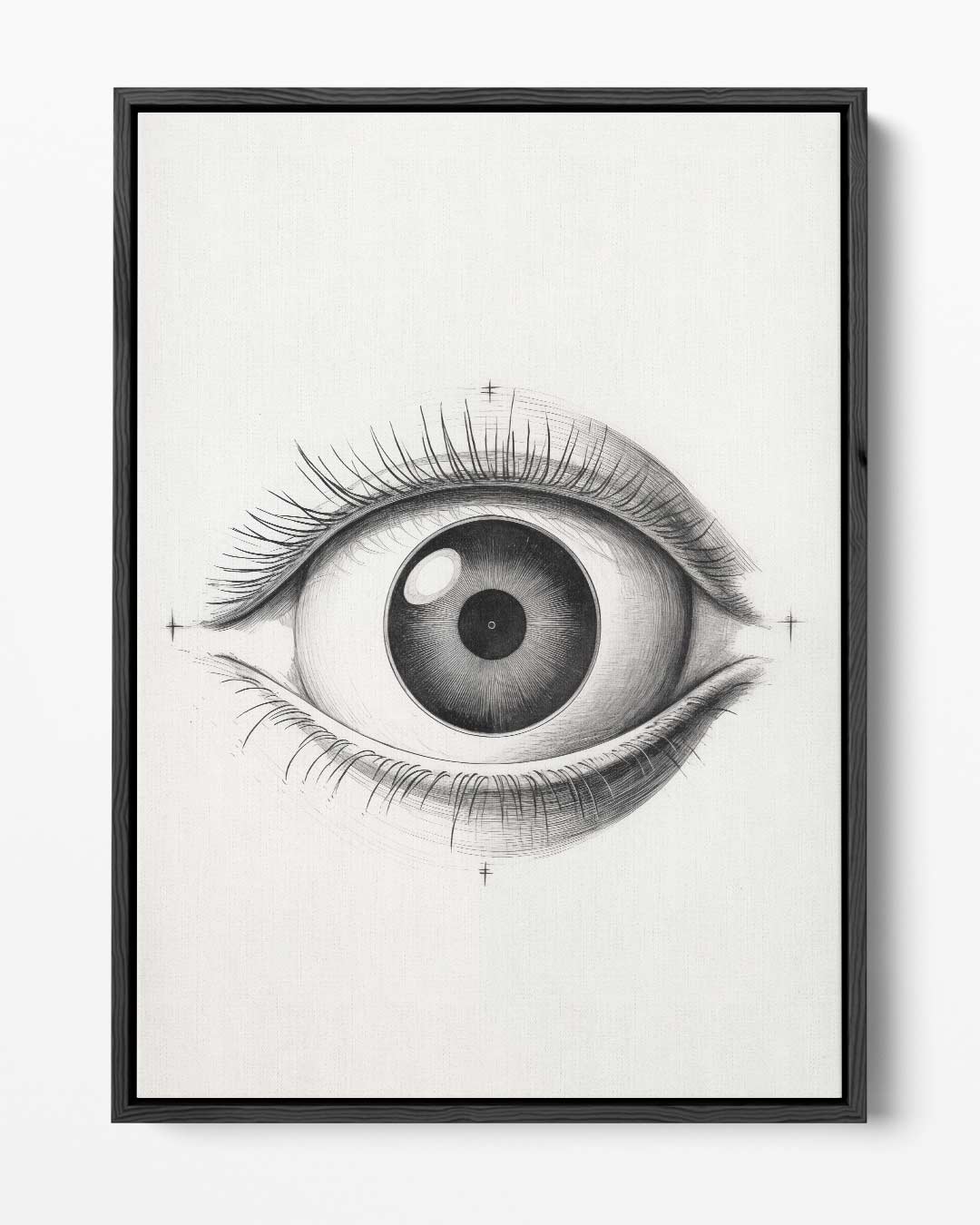 Intrigerend Potloodtekening Oog – portret kunstwerk als wanddecoratie